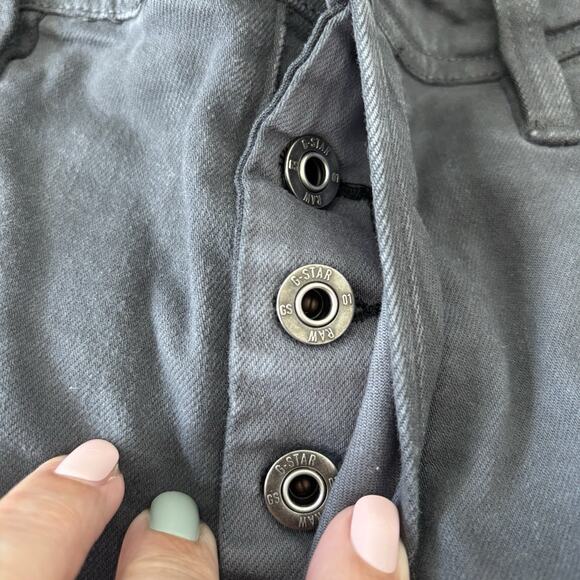 G Star Mens Jeans 32X30 G raw G Bleid Black Distressed Slim Workwear 90s - Picture 6 of 16